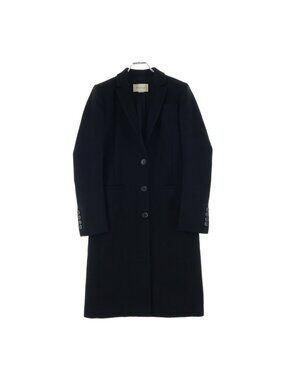Gucci Wool Chesterfield Long Coat Black 36